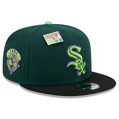 Men's New Era Green/Black Chicago White Sox Sour Apple Big League Chew Flavor Pack 9FIFTY Snapback Hat