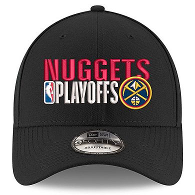 Men's New Era Black Denver Nuggets 2024 NBA Playoffs 9FORTY Adjustable Hat