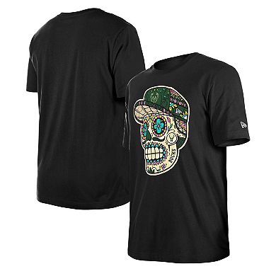 Unisex New Era Black Milwaukee Bucks Sugar Skull T-Shirt