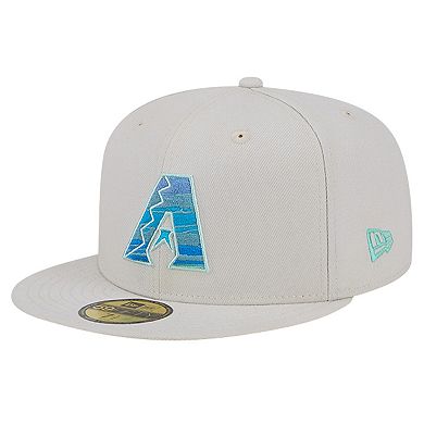 Men's New Era Khaki Arizona Diamondbacks Stone Mist 59FIFTY Fitted Hat