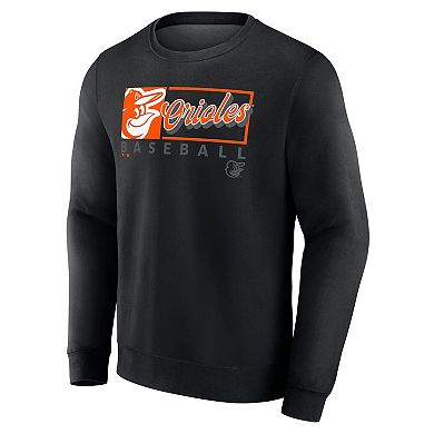 Men's Profile Black Baltimore Orioles Big & Tall Pullover Sweatshirt