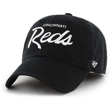 Men's '47 Black Cincinnati Reds Crosstown Classic Franchise Fitted Hat