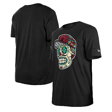 Unisex New Era Black Miami Heat Sugar Skull T-Shirt
