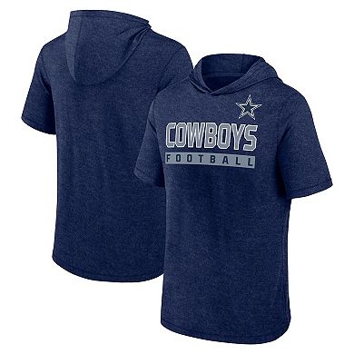 Men's Fanatics Branded Navy Dallas Cowboys Big & Tall Short Sleeve Pullover Hoodie