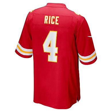 Men's Nike Rashee Rice Red Kansas City Chiefs Super Bowl LVIII Game Jersey