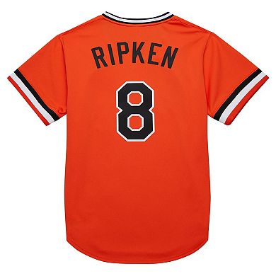 Men's Mitchell & Ness Cal Ripken Jr. Orange Baltimore Orioles 2001 Cooperstown Collection Authentic Throwback Jersey