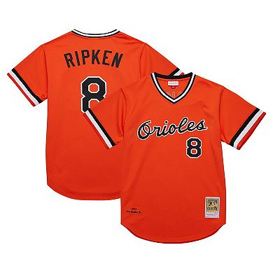 Men's Mitchell & Ness Cal Ripken Jr. Orange Baltimore Orioles 2001 Cooperstown Collection Authentic Throwback Jersey