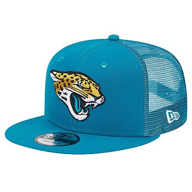 Men's New Era Teal Jacksonville Jaguars Main Trucker 9FIFTY Snapback Hat
