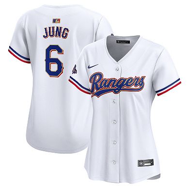 Women's Nike Josh Jung White Texas Rangers 2024 Gold Collection Limited Player Jersey