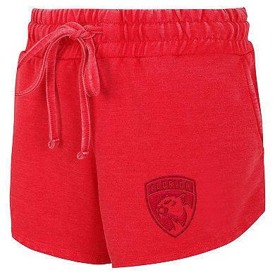 Women's Concepts Sport Red Florida Panthers Volley Fleece Shorts