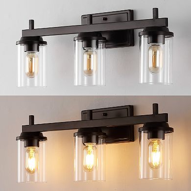 Liam 23.25" 3-light Vanity Light With Bathroom Hardware Accessory Set(5-piece)