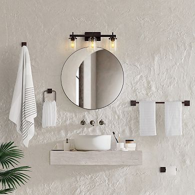 Liam 23.25" 3-light Vanity Light With Bathroom Hardware Accessory Set(5-piece)