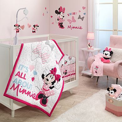 Lambs & Ivy Disney Baby Minnie Mouse Love Wall Decals/stickers With Hearts/bows