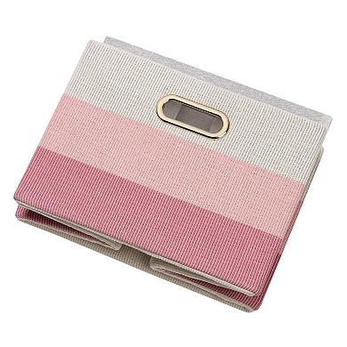 Lambs & Ivy Pink Ombre Foldable/collapsible Storage Bin/basket