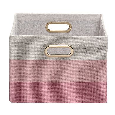 Lambs & Ivy Pink Ombre Foldable/collapsible Storage Bin/basket