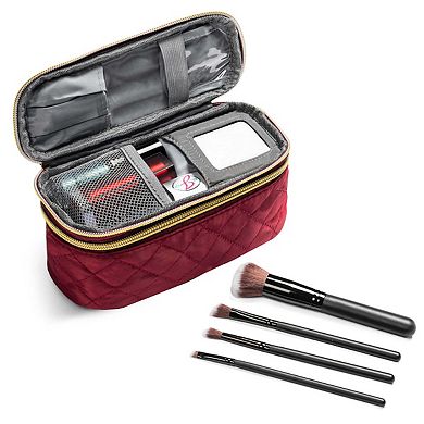 Ms. Jetsetter Travel Makeup Case With Travel-sized Makeup Brushes Travel Accessories