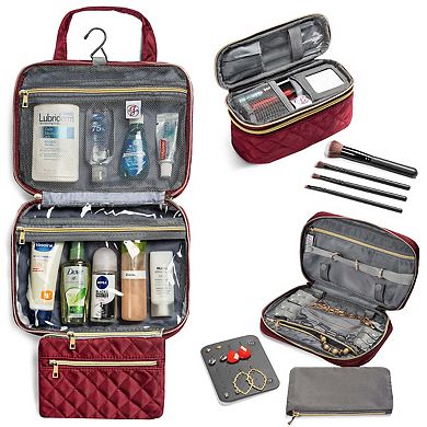 Ms. Jetsetter Travel Trio With Jewelry Case, Makeup Case, And Toiletry Bag  Travel Accessories