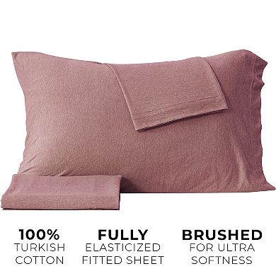 Madelinen® Cotton Blend Heathered Jersey Knit Sheet Set