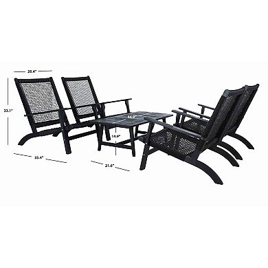 Safavieh Deven Outdoor 6-pc. Coffee Table & Chairs Set
