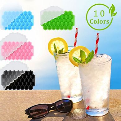 Honeycomb Silicone Ice Tray With Lid, Easy Demold, Ideal For Home, Parties