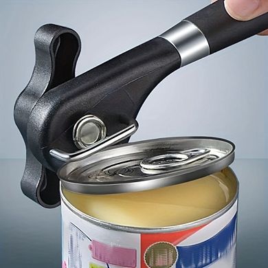 Side Cut Can Opener With Tpr Handle, 8.66x2.36'', Easy And Safe Kitchen Gadget