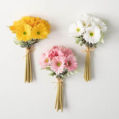13-in. Artificial Cheerful Daisy Bouquets 3-piece Set