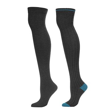 Tipped Rib Cashmere Blend Over The Knee Warm Socks