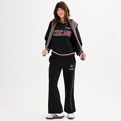 Juniors' Harper & Ivy Logo Wide Leg Sweatpants