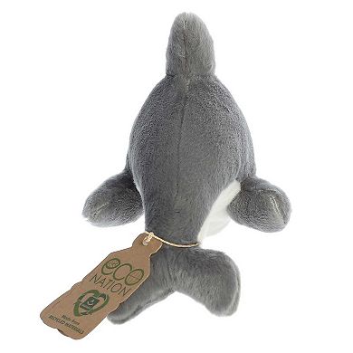 Aurora Small Grey Eco Nation Eco Softies 8" Dolphin Eco-friendly Stuffed Animal