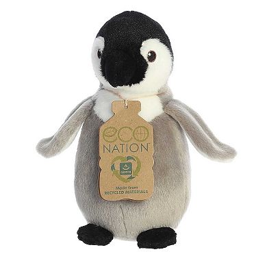 Aurora Small Grey Eco Nation Eco Softies 8" Baby Emperor Penguin Eco-friendly Stuffed Animal