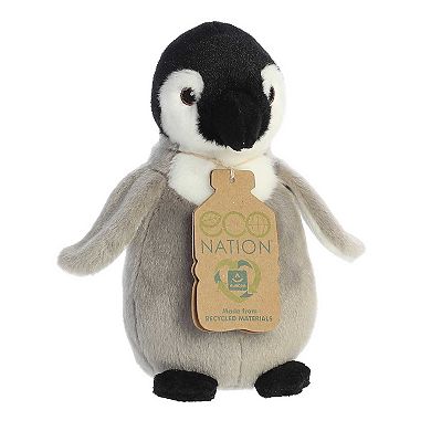 Aurora Small Grey Eco Nation Eco Softies 8" Baby Emperor Penguin Eco-friendly Stuffed Animal