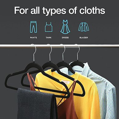 Premium Velvet Hangers 30 Pack - Suit Hangers Non Slip Swivel 360 Ultra Thin