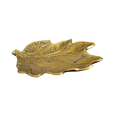 nearly natural Gold Finish Tree of Life Leaf Decorative Tray