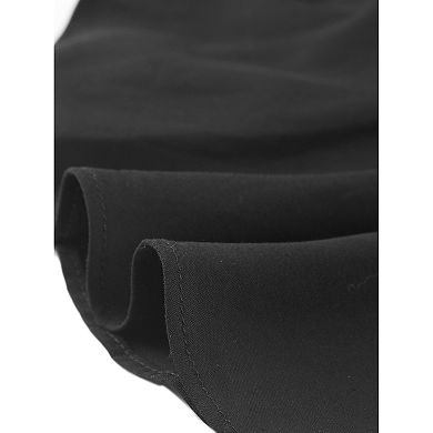 Asymmetrical Ruffle Hem Skirts For Women's High Elastic Waist Solid Midi Skirt