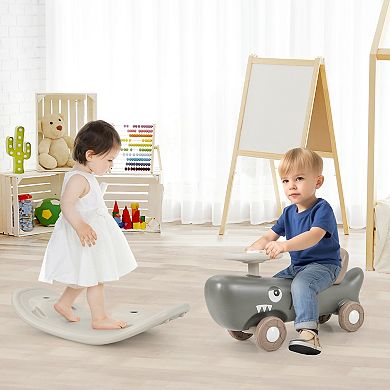 Convertible Rocking Horse And Sliding Car With Detachable Balance Board