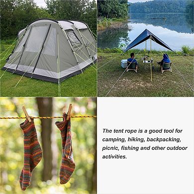 101.7ft 4mm Nylon Reflective Tent Rope Guyline Camping Cord