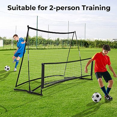 2-in-1 Portable Soccer Rebounder Net With Carrying Bag