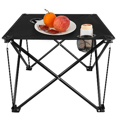 Black, Portable Foldable Camping Table Lightweight For Travel And Camping