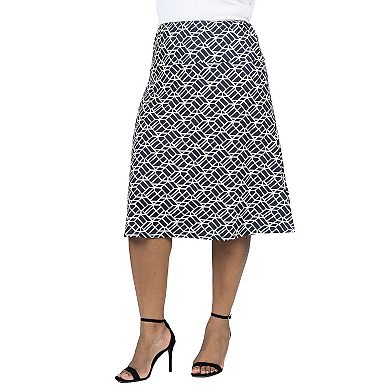 Plus Size 24Seven Comfort Knee Length Skirt