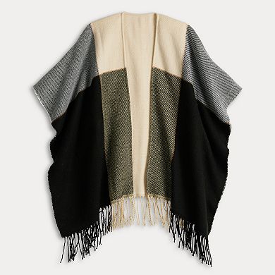 Women's Sonoma Goods For Life® Colorblock Fringed Ruana