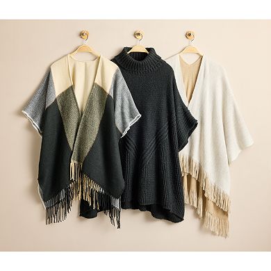 Women's Sonoma Goods For Life® Colorblock Fringed Ruana