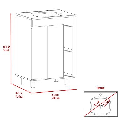 Kearney 2 Piece Bathroom Set, White