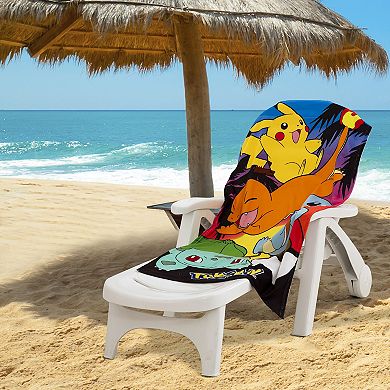 Pokémon Sunset Group Shot Beach Towel