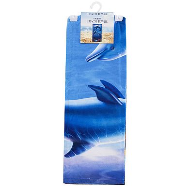 Dolphin Play Beach Towel - 30" x 60"