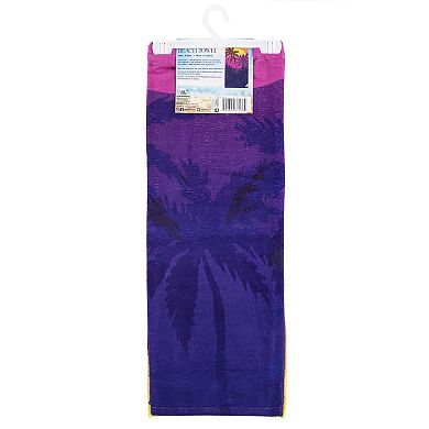 Magenta Sun Set Beach Towel - 30" x 60"