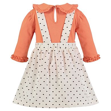 Toddler Girl Blueberi Boulevard 2-piece Peter Pan Collar Top & Corduroy Turkey Jumper Set