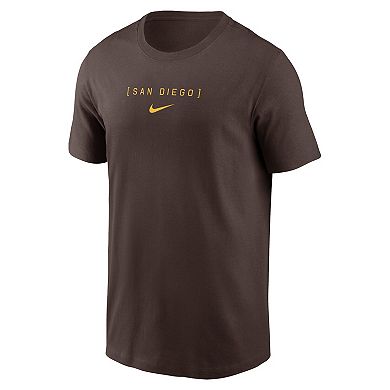 Men's Nike Brown San Diego Padres Large Logo Back Stack T-Shirt