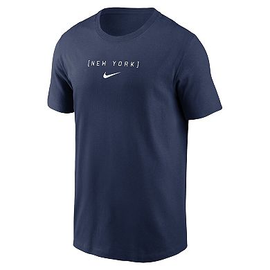 Men's Nike Navy New York Yankees Large Logo Back Stack T-Shirt