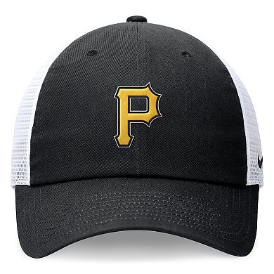 Men's Nike Black Pittsburgh Pirates Evergreen Club Trucker Adjustable Hat