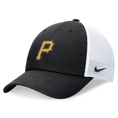 Men's Nike Black Pittsburgh Pirates Evergreen Club Trucker Adjustable Hat